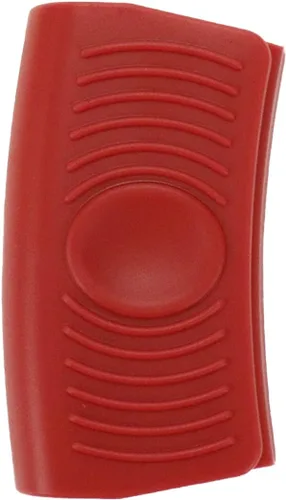 Vista 3 de Sscon 2 pares de asas calientes de silicona para ollas de resistencia al calor, agarres de soporte para sartén de hierro fundido (rojo)