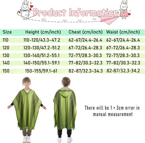 Vista 2 de Coseaon Cosplay Costume Boys Costume Uniform Movie Cape Cloak Halloween Dress up Cloak for Kids