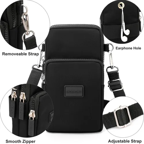 Vista 3 de JANKS Bolsos cruzados pequeños para mujer, mini monederos para teléfono celular, bolso de hombro