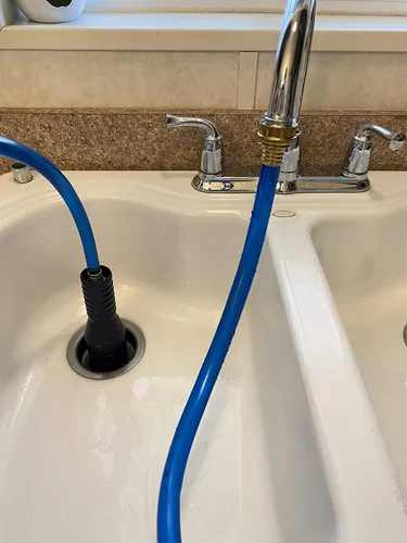 Vista 6 de Drain King VIP2 Kit de desatascamiento de drenaje con adaptador de barra transversal para fregadero de cocina, 1.5 a 3 pulgadas