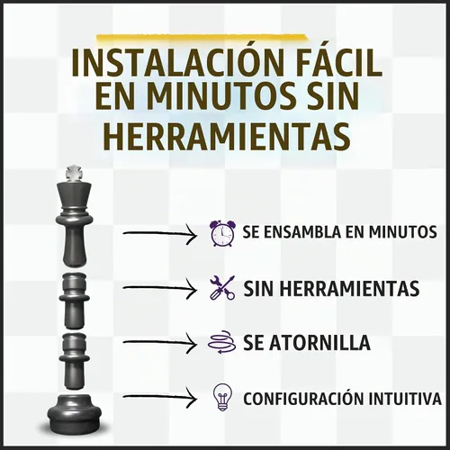 Vista 6 de MegaChess Juego de ajedrez gigante con tamaño King de 49 pulgadas de alto, un juego de ajedrez grande para familias que buscan juegos gigantes al