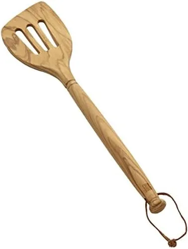 Vista 8 de Sabatier Cuchara Multiusos de Madera de Olivo, Perfecta para revolver, mezclar, rociar o servir. 14 Pulgadas