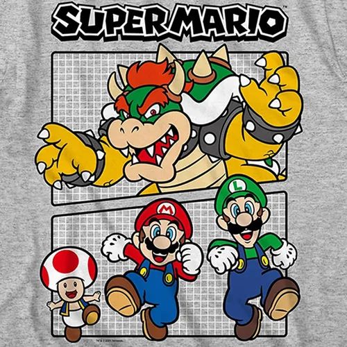 Vista 2 de Nintendo Camiseta de Mario Kart para hombre - Camiseta vintage Mario, Luigi, Zelda, Kirby y Donkey Kong