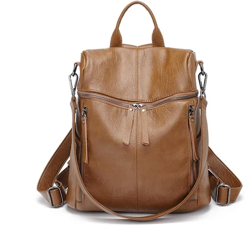 Vista 9 de Mochila de moda para mujer, bolsa de hombro impermeable, Negro -, Viajar