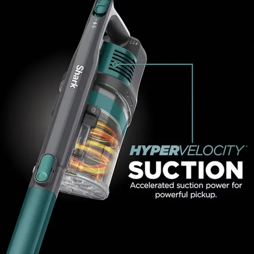 Vista 2 de Aspiradora Shark Pet Pro inalámbrica ligera de palo, cepillo autolimpiante, 40 minutos de duración, extraíble de mano, recipiente de polvo XL, verde
