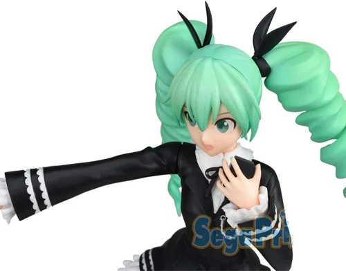 Vista 5 de Sega Project Diva Arcade Future Tone Hatsune Miku Super Premium Figura de acción Dark Angel, 9 pulgadas