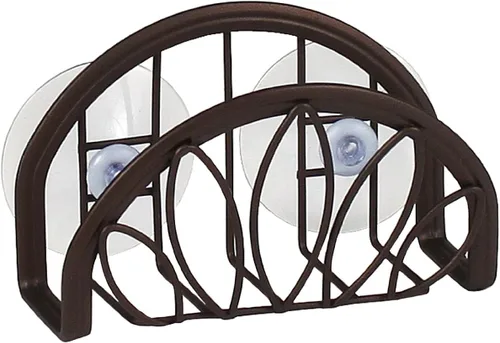 Vista 9 de Spectrum Soporte de esponja de hojas para cepillo y esponja con ventosa, organizador de fregadero de cocina, organizador decorativo de alambre