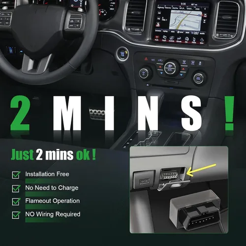 Vista 3 de SCITOO Llave remota con programador OBD herramienta de emparejamiento DIY para 2008-2012 para Chrysler 300 para Dodge Challenger para Dodge Charger
