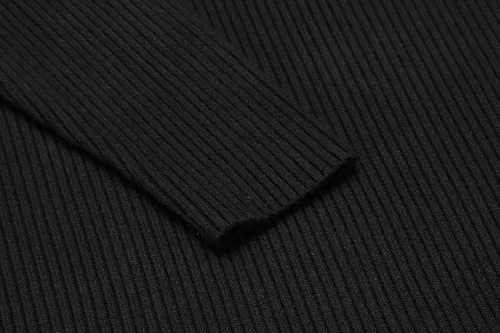 Vista 5 de COOFANDY - suéter de punto para hombre acanalado entallado y con cuello de tortuga
