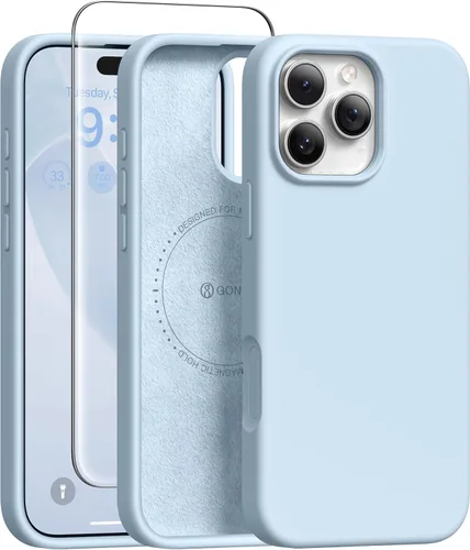 Vista 47 de GONEZ Funda magnética para iPhone 12 Case / 12 Pro Case, compatible con MagSafe, [protector de pantalla + protector de lente de cámara], funda