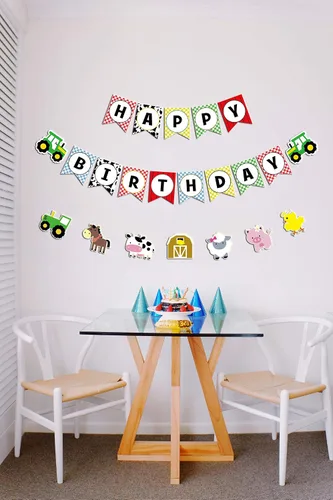 Vista 5 de Pancarta de fiesta para cachorros #2, Kit de día de granja
