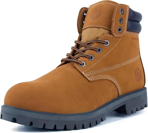 Vista 7 de Jacata Botas de Trabajo para Hombre de Cuero Resistente al Agua Bota de Trabajo de Suela de Goma Construcción Resistente al Aceite Botas Negro