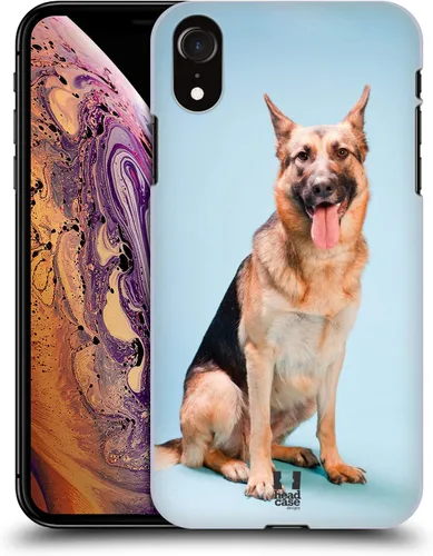 Vista 14 de Head Case Designs Estuche rígido para perros y perros en blanco y negro compatible con Apple iPhone XR calzones para perro blanco y negro.