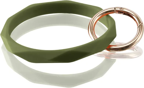 Vista 21 de Llavero pulsera de silicona para mujeres y niñas en forma de diamante