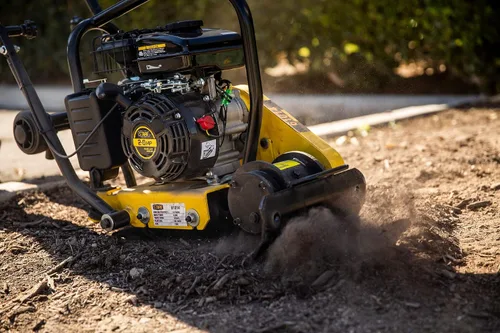 Vista 5 de Stark USA Compactador de placas de 2HP a gas 79cc con fuerza de 2,000lbs para construcción, máquina niveladora de concreto, nivelador