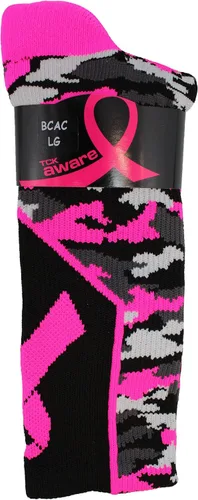 Vista 3 de TCK Woodland Camo Breast Cancer Awareness Crew Socks