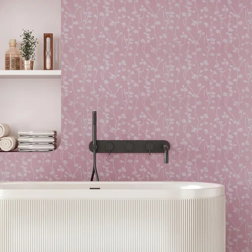 Vista 7 de CRE8TIVE Papel tapiz rosa claro para despegar y pegar, papel de contacto rosa sedoso en relieve para armarios, cajones, 12 x 80 pulgadas, hojas