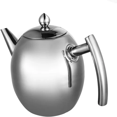 Vista 9 de Hervidor de té, tetera de acero inoxidable, tetera de café, tetera silbante, tetera con filtro, gran capacidad para el hogar, cafetería, bar