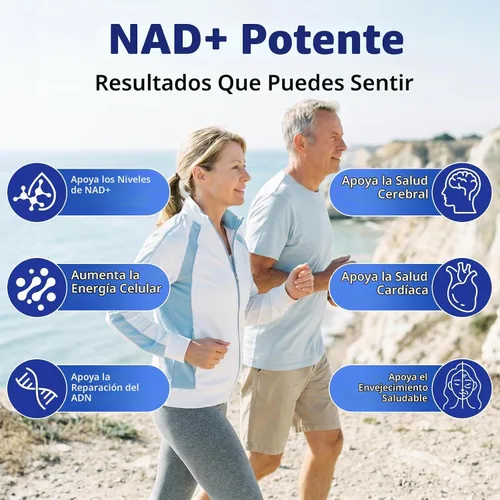 Vista 3 de Suplemento NMN 1000 mg, NMN liposomal 4 en 1 para suplemento NAD+ 60