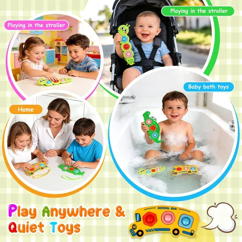 Vista 6 de Juguete sensorial antiestrés de 3 piezas para niños pequeños de 3 a 5 años, juguetes Montessori para niños mayores de 3 a 5 años, juguete de viaje