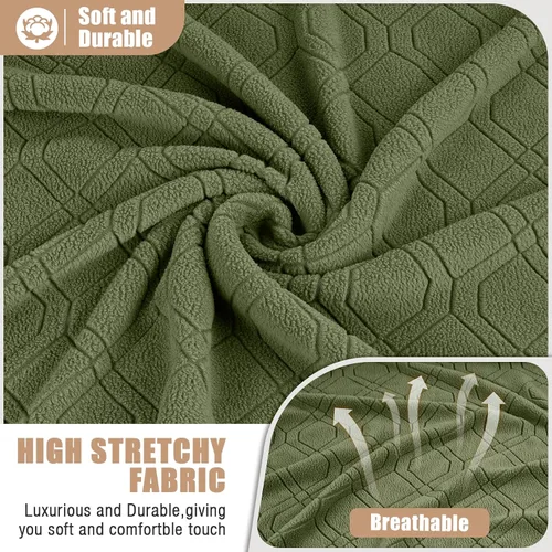 Vista 3 de VANSOFY Funda de sofá reclinable con consola central, funda elástica para sofá reclinable de 2 asientos, funda de sofá reclinable de jacquard