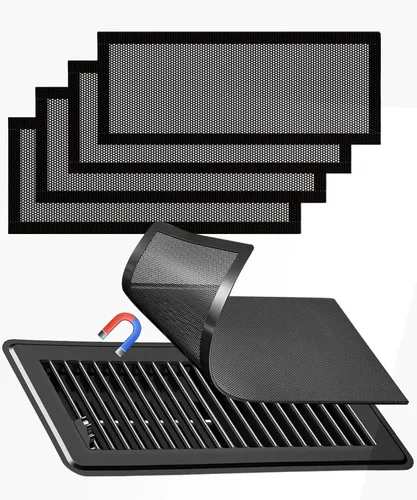 Vista 18 de 4 fundas magnéticas de ventilación blancas, cubiertas magnéticas de ventilación de 4 x 10 pulgadas con pantalla de malla para registros de Blanco