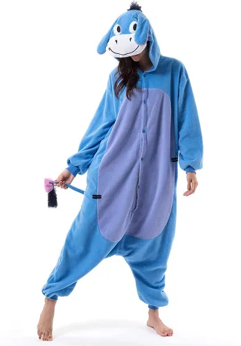 Vista 2 de Beauty Shine Disfraz unisex de dibujos animados para adultos, disfraz de Halloween, Navidad, pijamas de felpa para cosplay