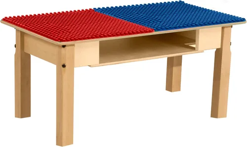 Vista 15 de Mesa DUPLO con canal y estante