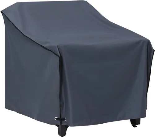 Vista 8 de ABCCANOPY Funda para silla de patio, apilable, impermeable, para exteriores, duradera, resistente a los rayos UV, de poliéster, funda para muebles