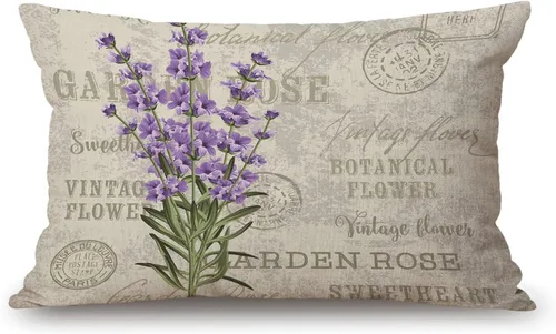 Vista 54 de Fundas de almohada de 12 x 20 pulgadas, decoración rústica de granja, sé feliz, fundas de almohada de algodón y lino, citas inspiracionales con Jcp20