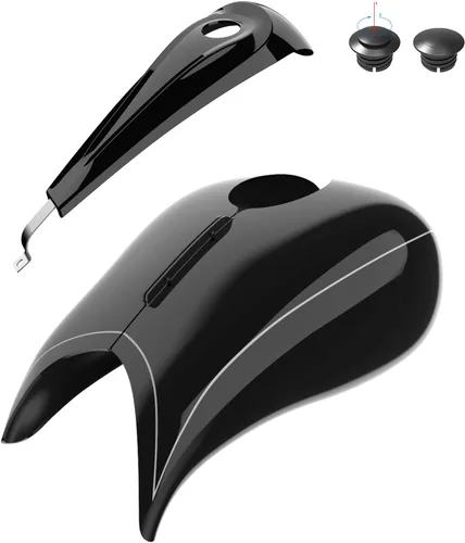 Vista 42 de Fundas de tanque estiradas para whisky ámbar con consola de tablero para Harley Touring Street Glide Road Glide 2014 2015 2016 2017 2018 2019 2020