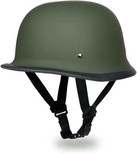 Vista 8 de Daytona German Casco para motocicletas cruiser o touring, aprobado por el Departamento de transporte [D.O.T] color negro brillante.