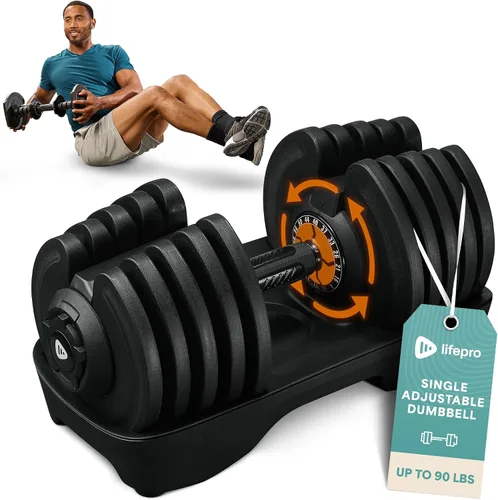 Vista 12 de Lifepro Adjustable Dumbbells Set – Quick Adjustment, Anti Slip Handle – Space Saving & Strength Training Weights for Home Gym Exercise & Fitness