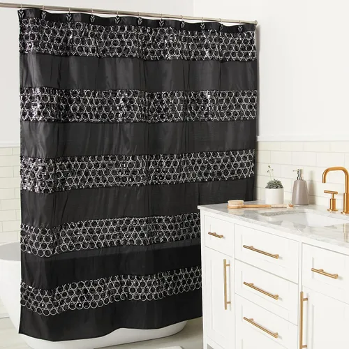 Vista 6 de Popular Bath Cortina de ducha de baño Sinatra de 13 piezas