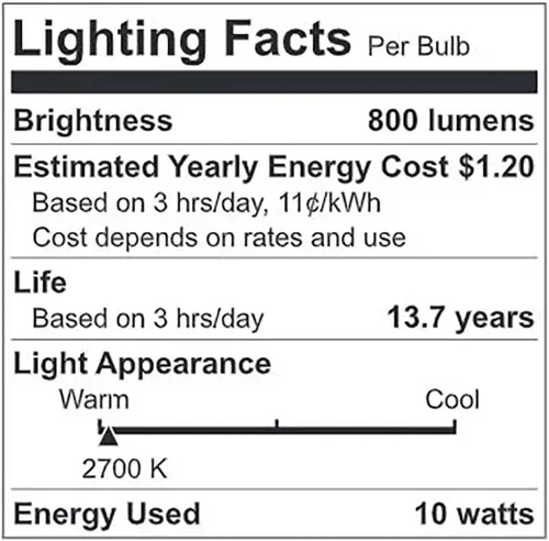 Vista 3 de GE Bombillas LED A19 de uso general equivalente a 60 W (12 unidades)