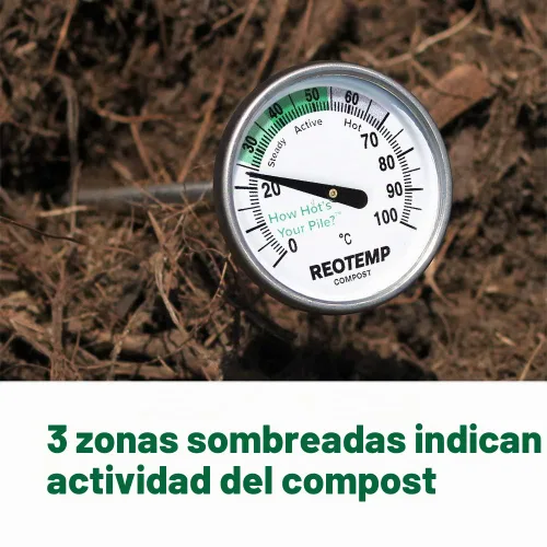 Vista 4 de Termómetro REOTEMP, 20" de tallo, para compost de jardín, con instrucciones de compostaje
