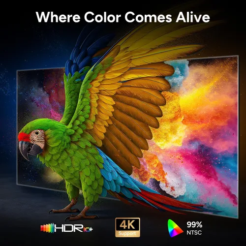 Vista 2 de Proyector 4K con WiFi y Bluetooth, Proyector inteligente para exteriores 1800 ANSI 4k Enfoque automático y control de voz, 10,000 aplicaciones