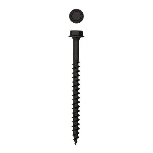 Vista 8 de Tornillos de retraso de madera estructural con cabeza hexagonal exterior de 1/2 "x 5" Powerlags Hex (25 EA)