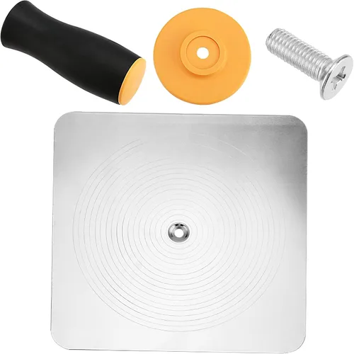 Vista 3 de SEUNMUK 2 piezas de halcón para paneles de yeso de 12 x 12 pulgadas, halcón enlucido de aluminio, soporte para tabla de mortero con mango de agarre