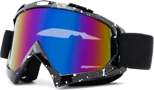 Vista 14 de AVV Gafas de motocicleta para hombres y mujeres – Gafas de motocross ATV resistentes al viento, gafas anti UV todoterreno para montar MTB Motocross