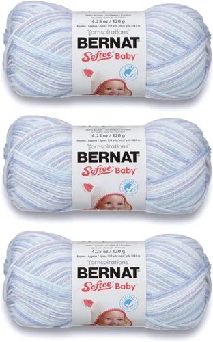 Vista 23 de Bernat Softee - Ovillo de lana para bebé, 5 onzas, calibre 3 ligero, color verde hierba