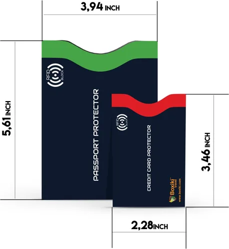 Vista 14 de Fundas de bloqueo RFID para pasaporte y tarjetas de crédito, Blanco, Blanco - 15 piezas