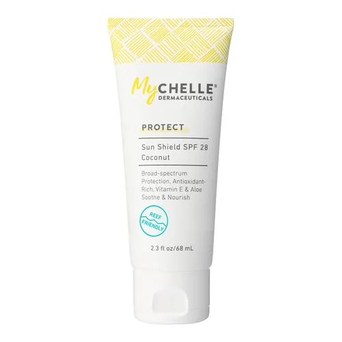 Vista 7 de MyCHELLE Dermaceuticals Solar Defense SPF 30 (2.3 fl oz) - Protector solar hidratante seguro para arrecifes con extracto de algas rojas y aceite