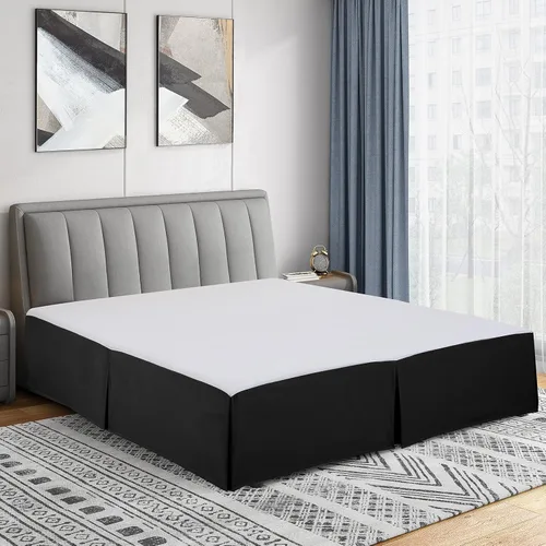 Vista 30 de Cathay Home Falda de cama plisada de microfibra de doble cepillado de fácil ajuste, ultra suave, resistente a la decoloración y a las arrugas