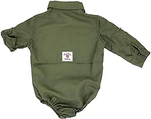 Vista 2 de Camisa de pesca con botones PFG ventilada para bebés niños (8 opciones de color)