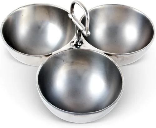 Vista 6 de Arthur Court Equestrian Horse - Juego de 3 tazones de nueces para dulces, aluminio fundido pulido a mano, 5.5 pulgadas de alto x 9 pulgadas de ancho