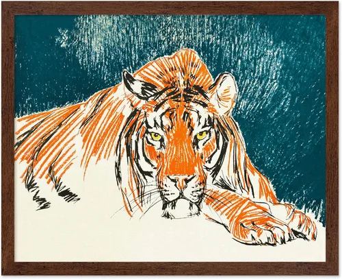 Vista 56 de Poster Master Póster Vintage de Vacaciones - Impresión Retro de Navidad - Regalo para Artista, Amigo - Papá Noel en Trineo de Renos, Invierno, Nieve