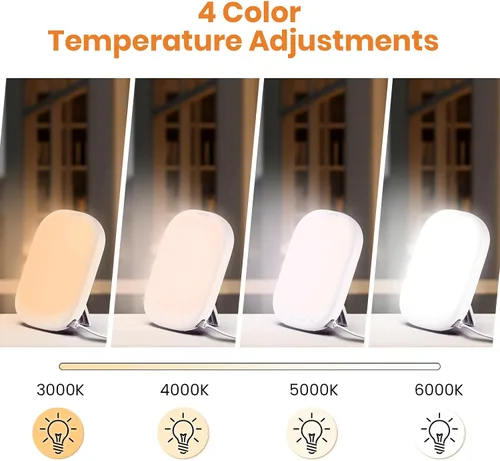 Vista 2 de LASTAR Sun Lamp 10,000 Lux Daylight Lamp with Memory Function 5 Adjustable Brightness Levels 4 Color Temperature 4 Timer Funtion Sunlight Lamp