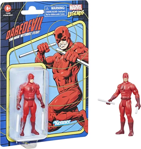 Vista 2 de Hasbro Marvel Legends - Figura de acción de Daredevil de 3.75 pulgadas a escala retro 375
