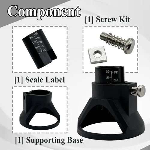 Vista 5 de 2 piezas 565 kits de corte multimaterial, kit de accesorios de guía de corte para herramienta rotativa, 3/4 pulgadas de profundidad